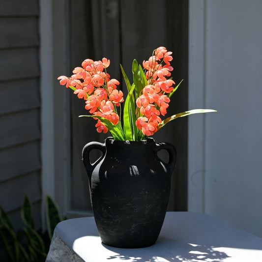 Artificial red Crystal Orchid Flower Stem, Single Stem K13 Handmade Acrylic Beaded Fake Phalaenopsis for Vase Arrangement, Home Wedding Party Floral DIY Decor