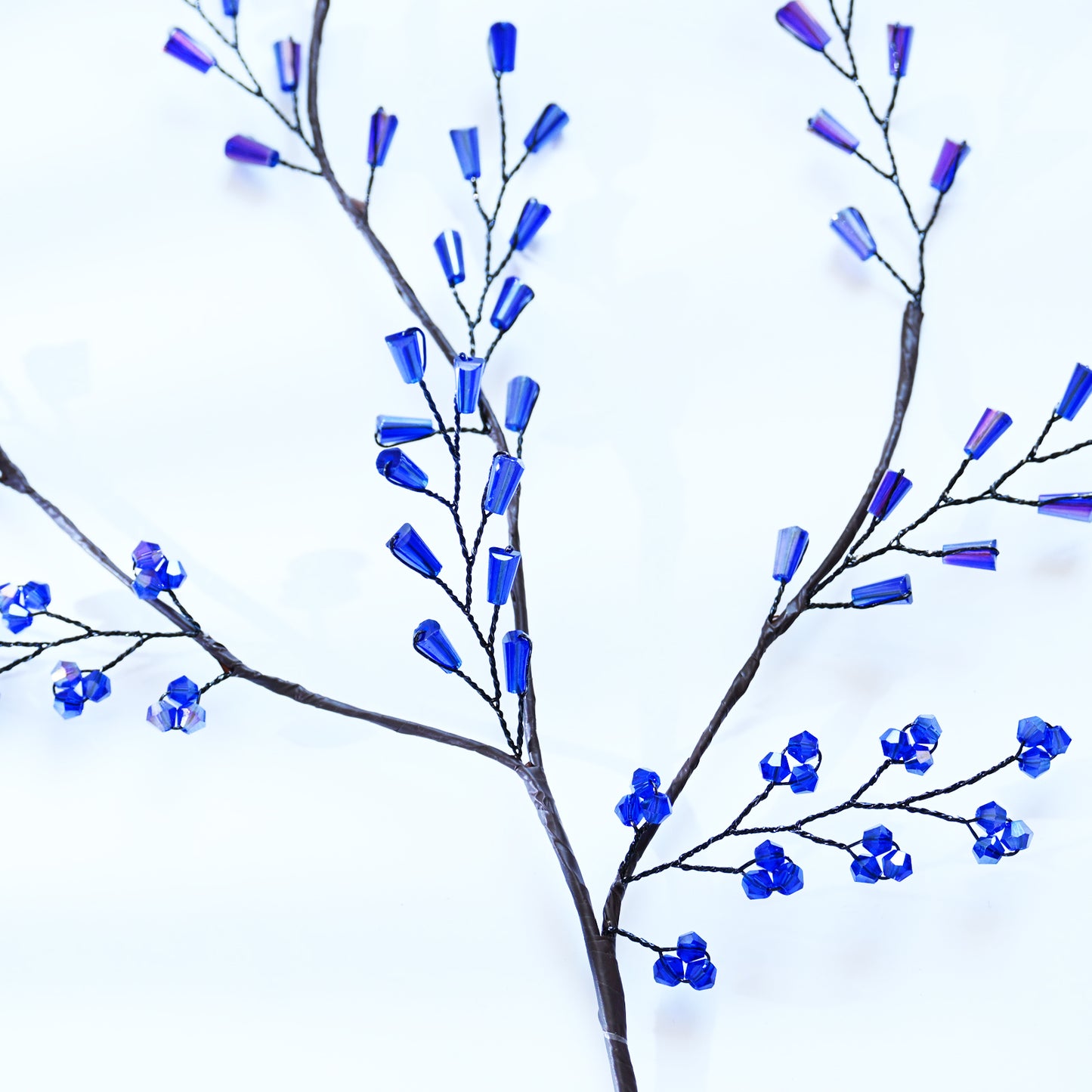 Handmade Sapphire Blue Crystal Twig Branch Picks K183