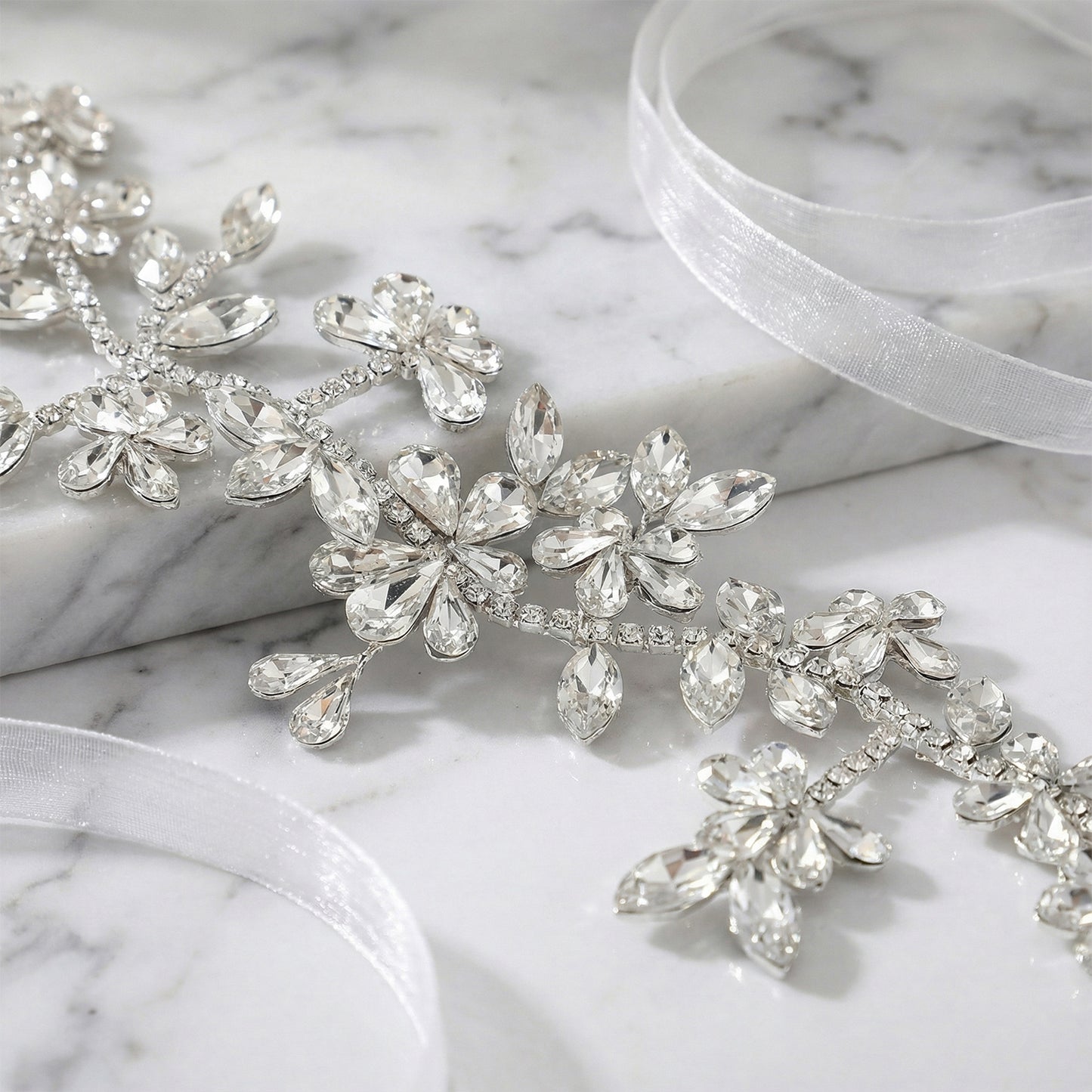 Bridella BHP239-S Silver Rhinestone Tiara