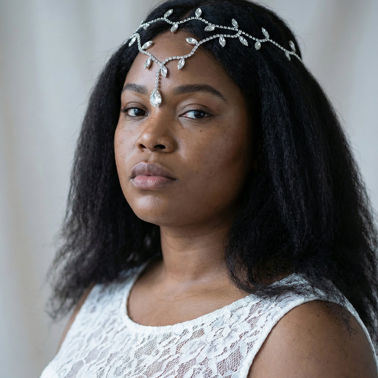 Bridella BHP495-S Silver Rhinestone Headwear