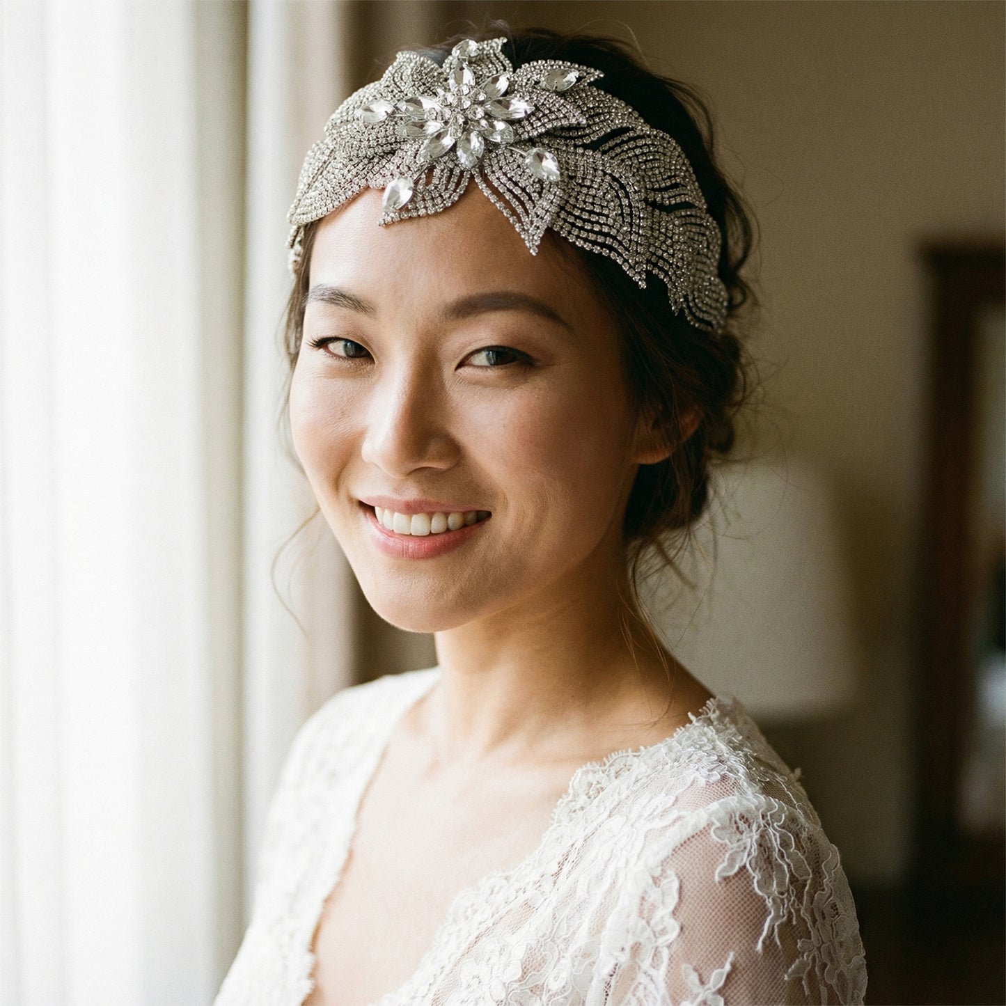 Bridella BHP455-S Silver Rhinestone Tiara