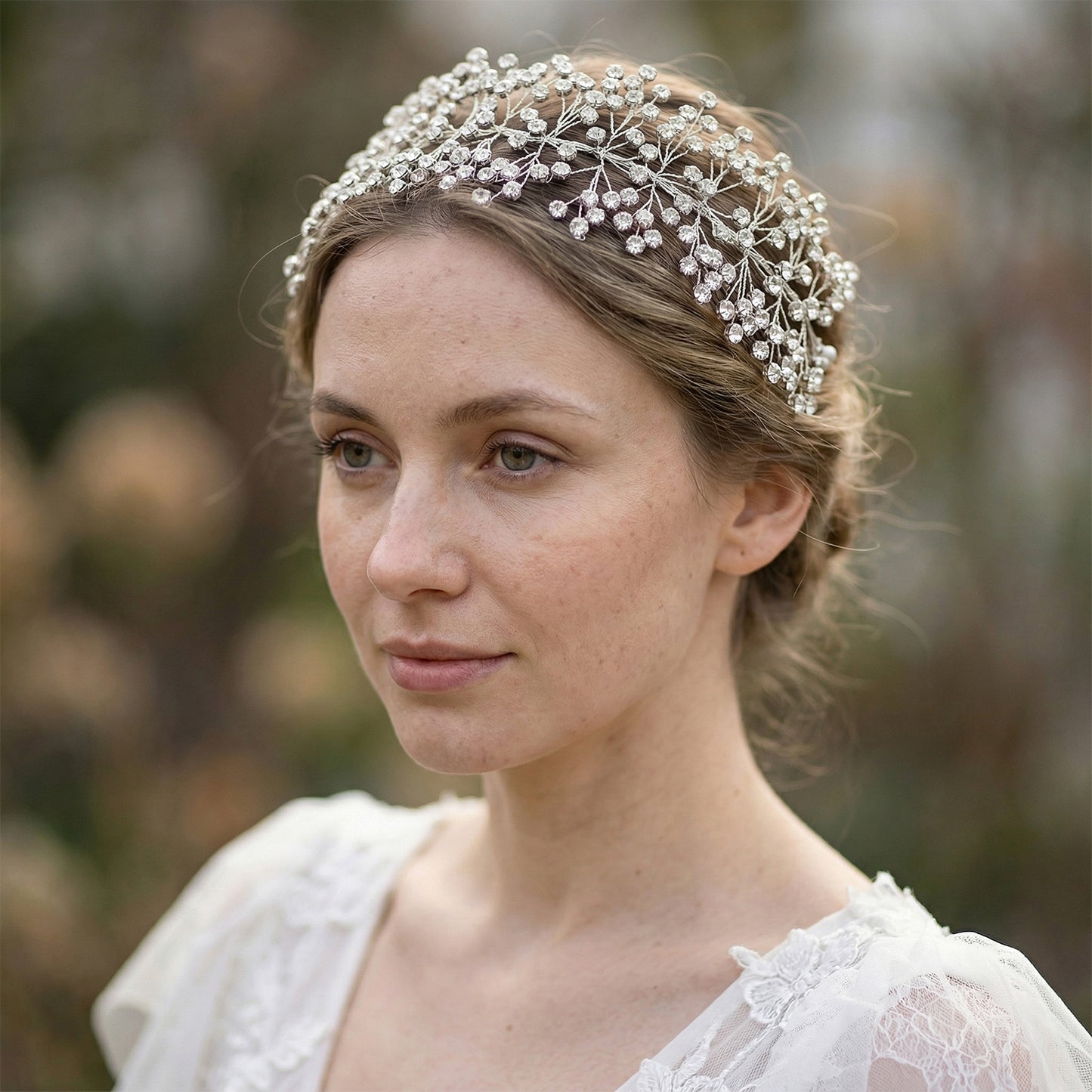 Crystal Vine Bridal Headband – Handmade Rhinestone Wedding Hair Accessory - Bridella BHP412