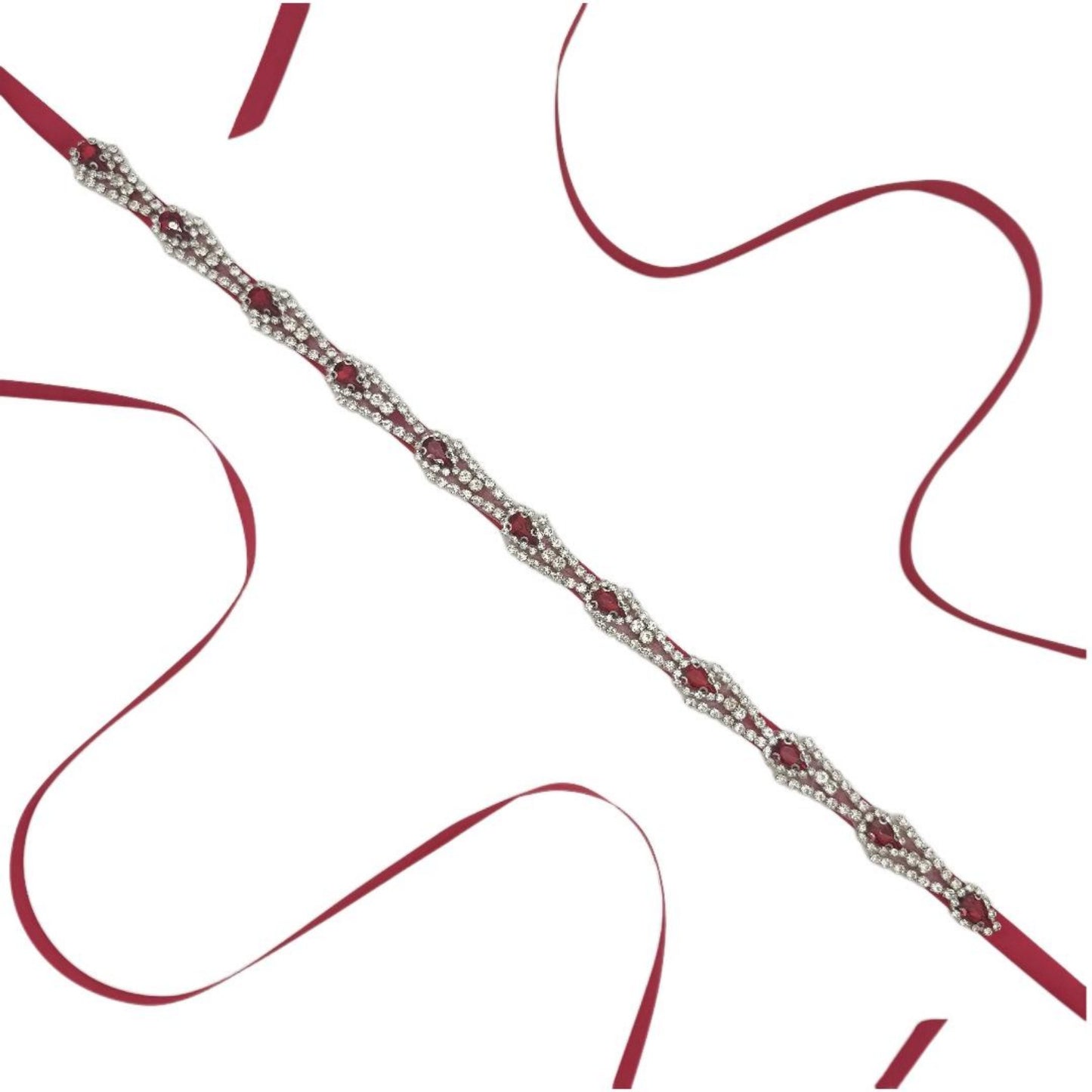 BS31R red rhinestone belt