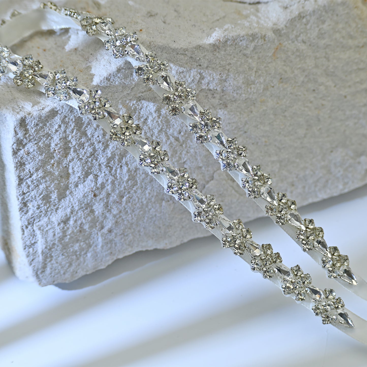 Bridella BS129 Silver Rhinestone Belt