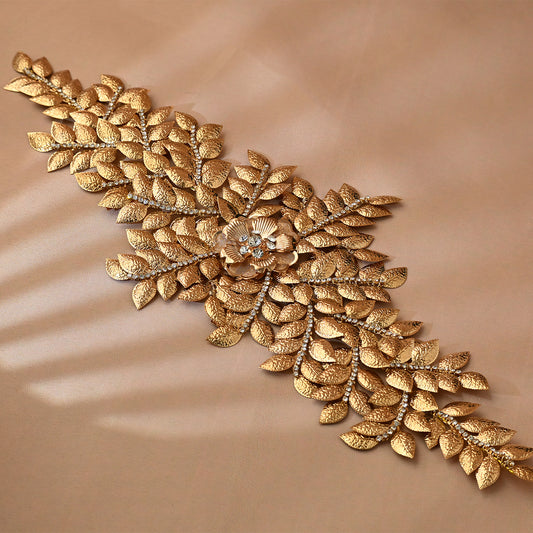 Bridella BHP510-G Gold Rhinestone Crown