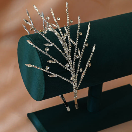 Bridella BHP532-S Silver Rhinestone Tiara