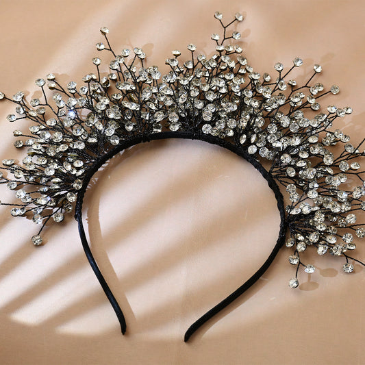 Bridella BHP193 Black Rhinestone Crown