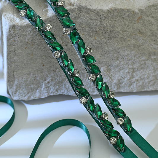 Bridella BS149KL Green Rhinestone Belt
