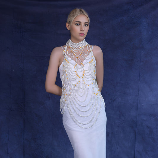 VG100 ivory pearl shawl