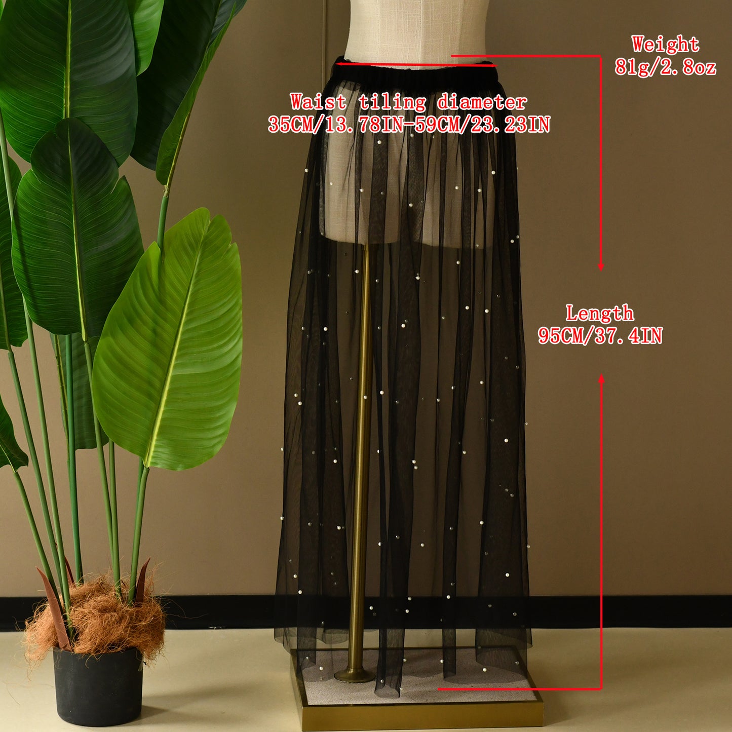 V210-B black pearl mesh accessory