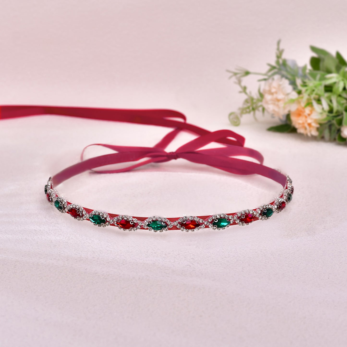 BRIDELLA BS189 New Color Belt Wine Red Christmas Clothing Waist Decoration