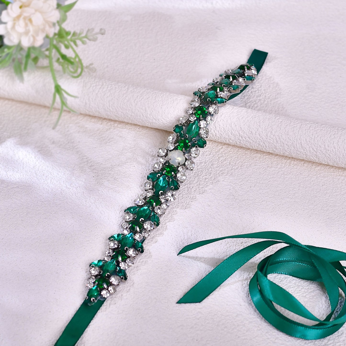 BRIDELLA BS113KL Grandmother Green Ladies Party Dress Belt