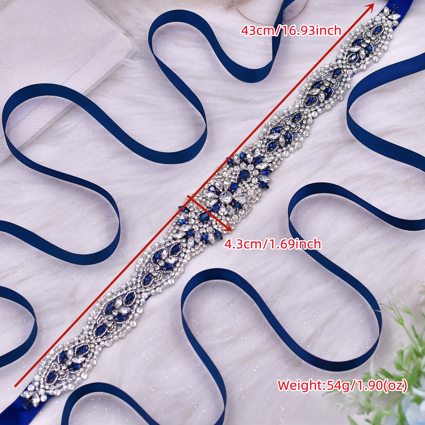 BRIDELLA BS119ML Large Size Womens Belt Beach Party Party Party Adjustable Luxury Full Diamond Waist Decoration