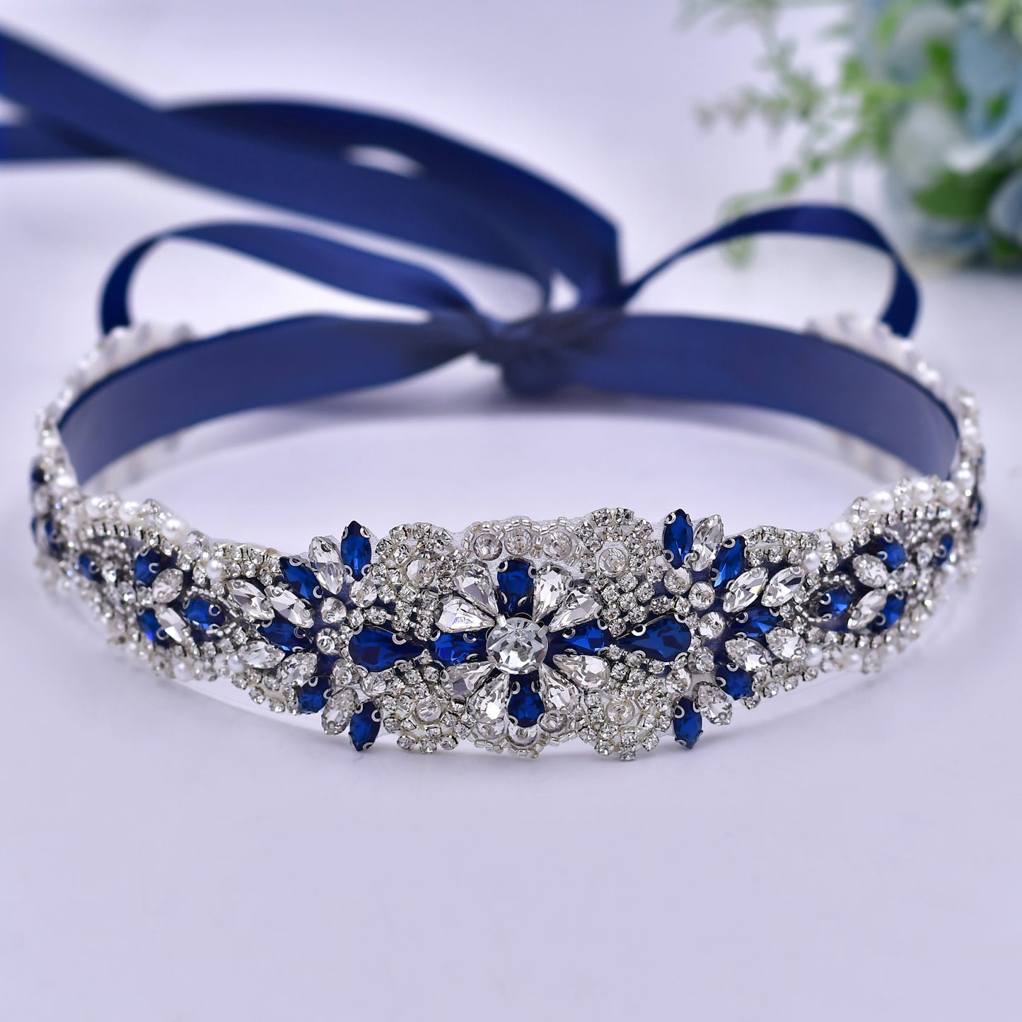 BRIDELLA BS119ML Large Size Womens Belt Beach Party Party Party Adjustable Luxury Full Diamond Waist Decoration