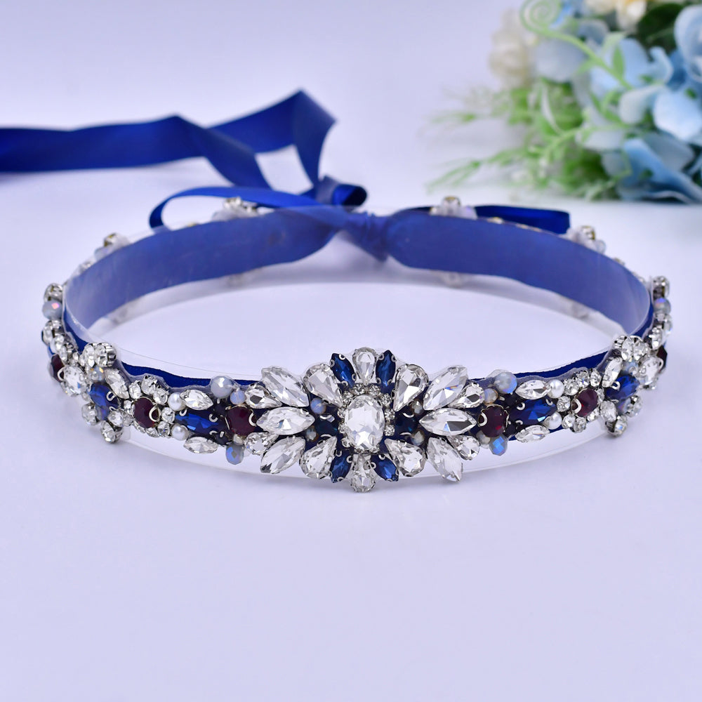 BRIDELLA BS125ML Ladies Fashion Item Luxury Rhinestone Waist Belt Surprise Party Theme Party Royal Party Decoration Belt