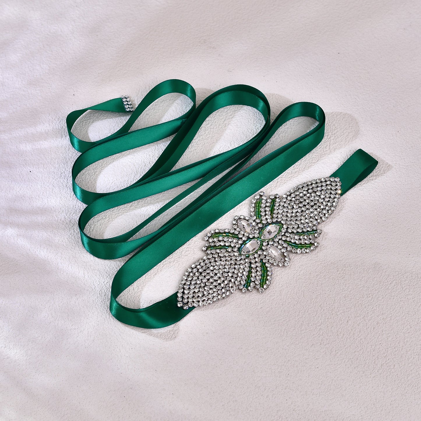 BRIDELLA BS152KL Emerald Dress Belt Wedding Diamond Accessories