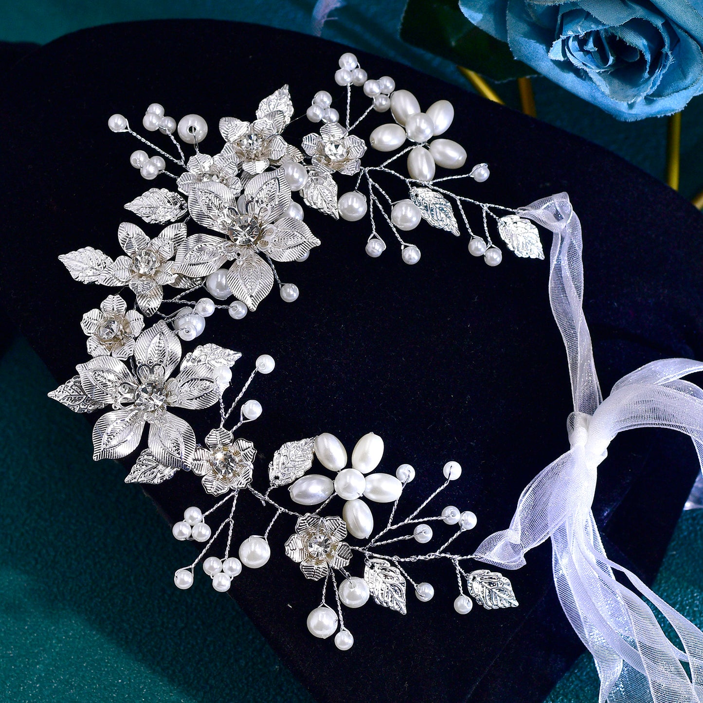 BRIDELLA BHP749 Wedding Hair Accessories Bridal Hair Jewelry Wedding Hair Tiara Bride Headdress Bridal Hairband Wedding Headwear