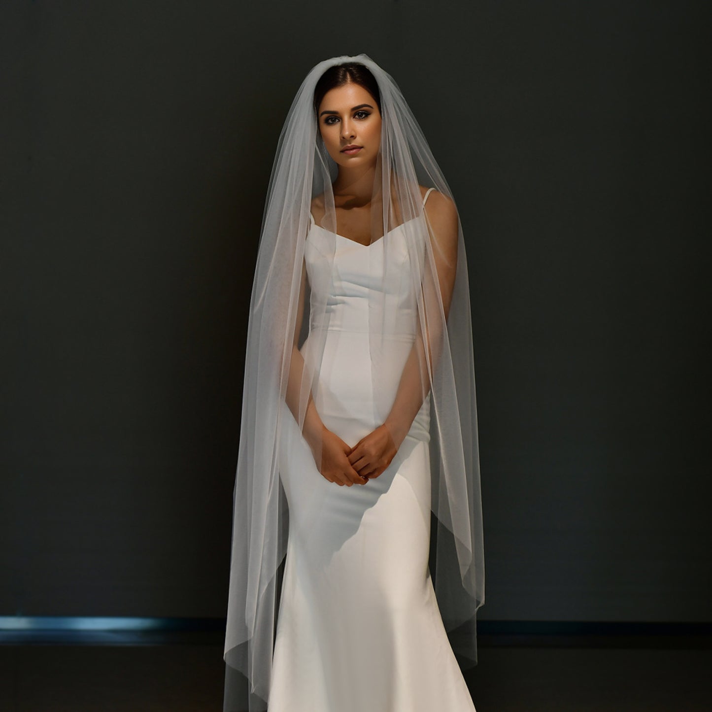 BRIDELLA BM92 Cathedral Length Wedding Bridal Veil Elegant Long Plain Wedding Veil With Comb