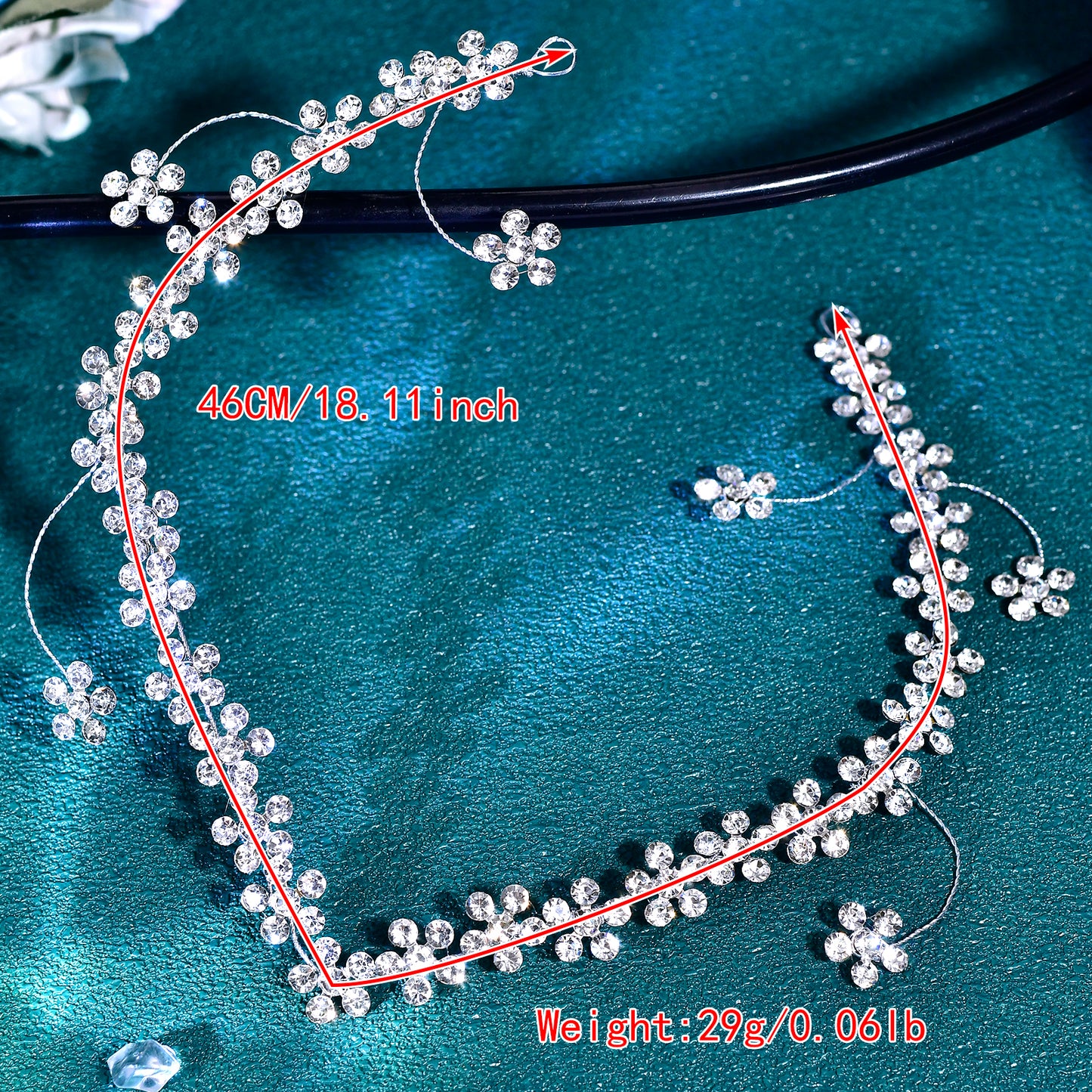 BRIDELLA BHP823 Rhinestone Flower Forehead Bridal Headband Bohemian Bride Headpiece Woman Wedding Headpieces Hair Accessories