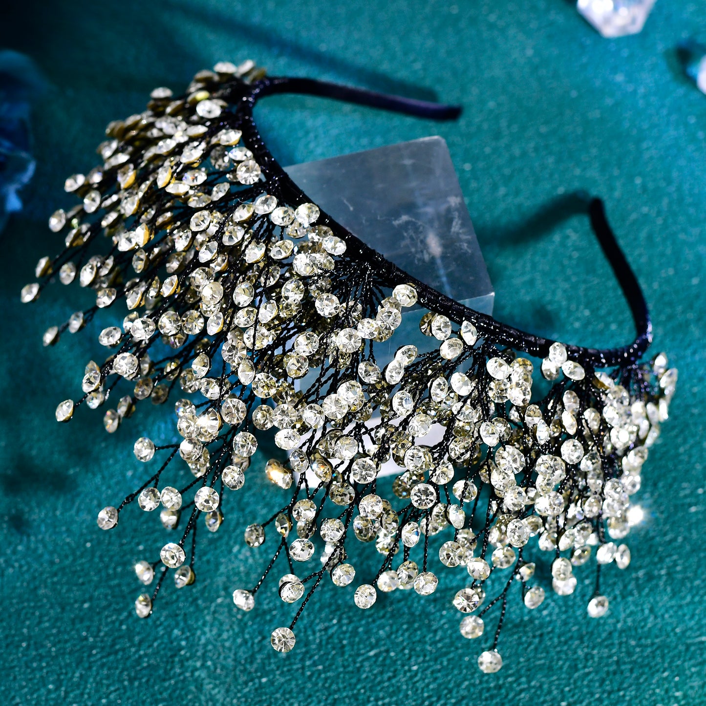 BHP846-S silver rhinestone crown