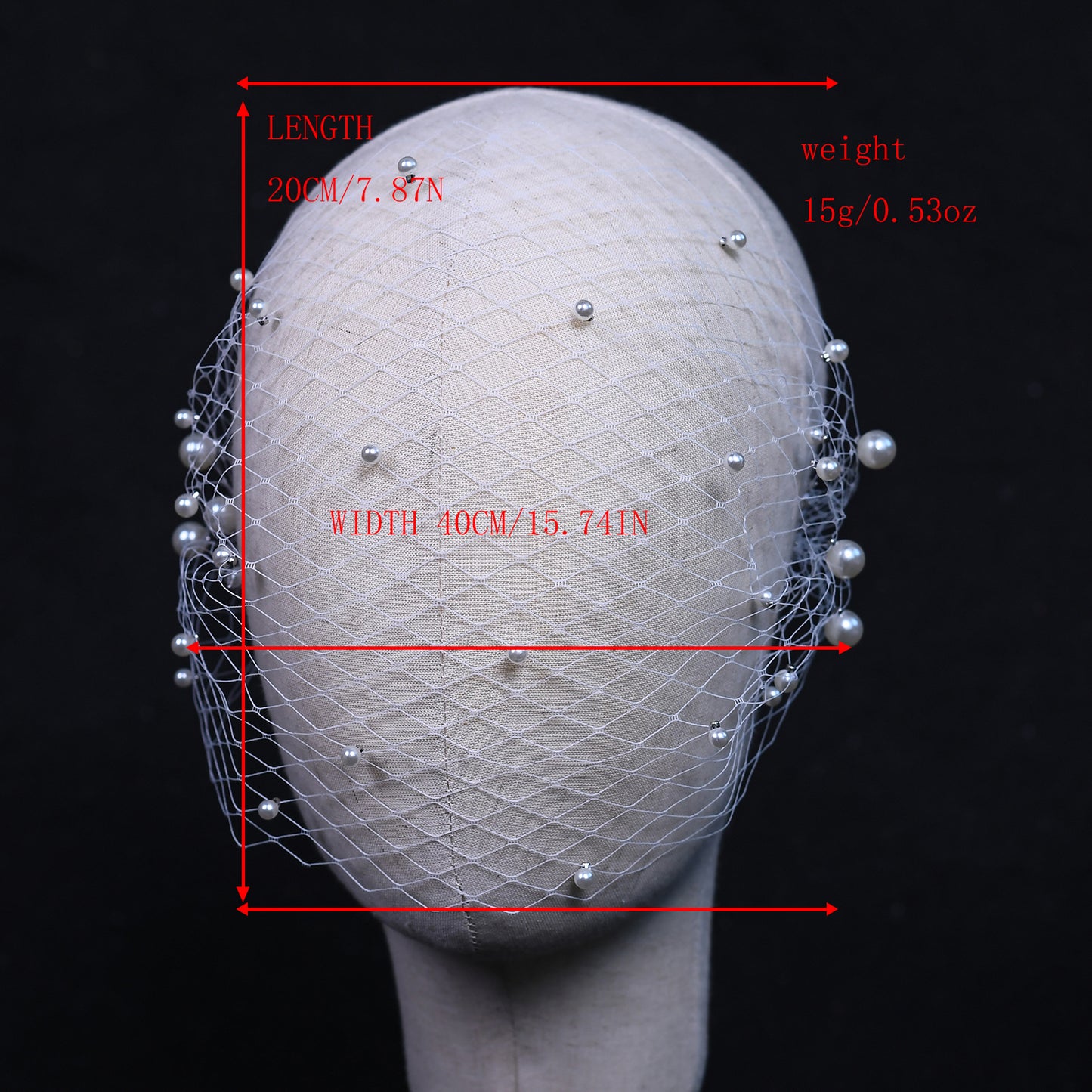 BRIDELLA BVA05 Vintage Bridal Cage Fishnet Veil with Two Combs Prom Party Hair Accessories