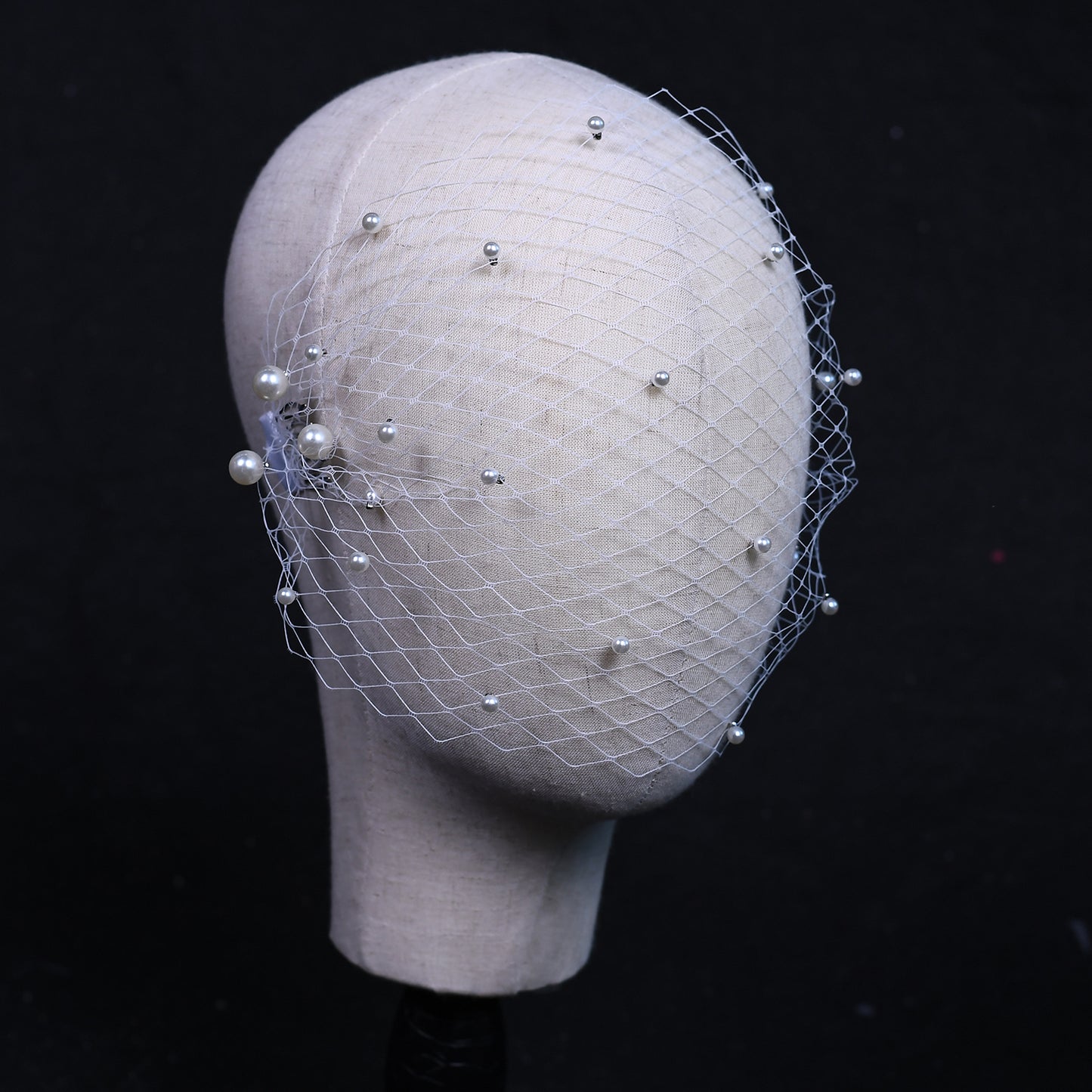 BRIDELLA BVA05 Vintage Bridal Cage Fishnet Veil with Two Combs Prom Party Hair Accessories