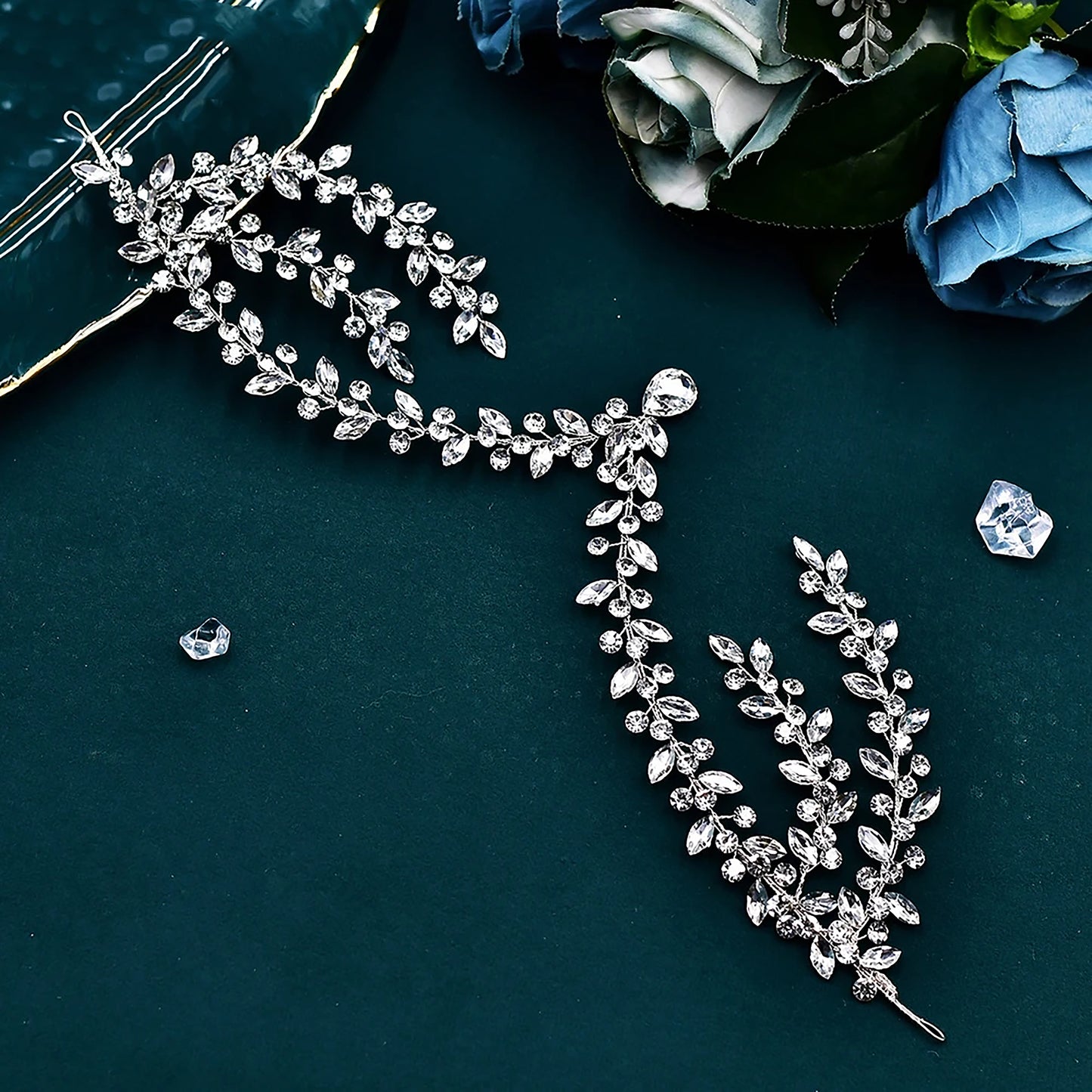 BRIDELLA BHP599 Forehead Headband Sparkling Rhinestone Headpieces For Wedding Women Prom Party Head Jewelry Accessories