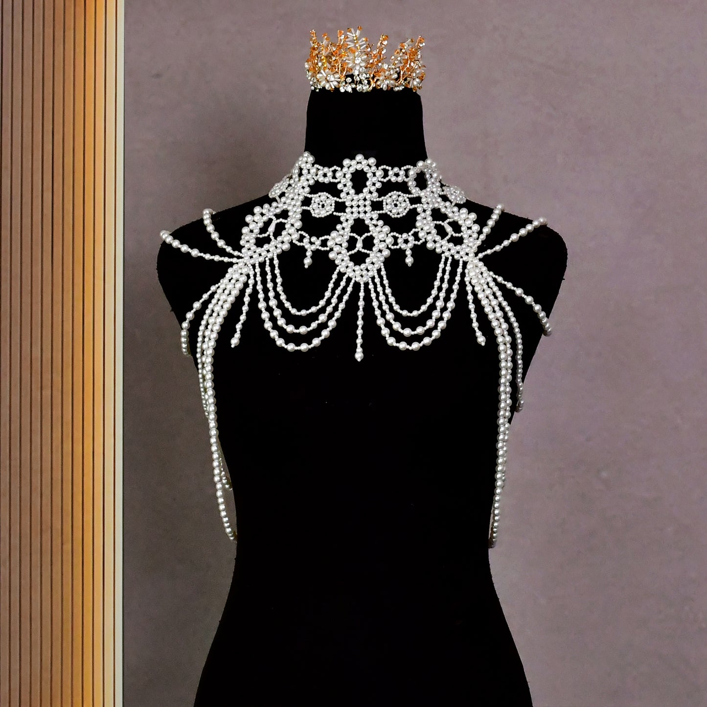 BRIDELLA BVG09A Women's Dresses Sweaters Bikinis Body Chains Hand-Beaded Wedding Accessories Shawl