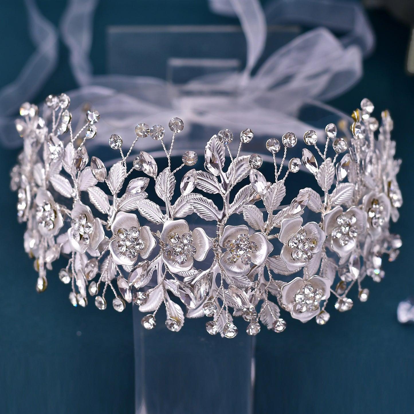 BRIDELLA BHP349 Bridal Hair Accessories Wedding Headpiece Bridal Headband Alloy Flower Women Headwear Bridesmaid Headdress