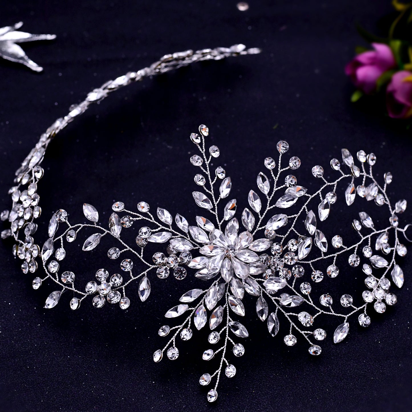 BRIDELLA BHP242 Wedding Headwear Headdresses for Girlfriend Fascinators Headband Bridal Hair Accessories Fashion Woman Tiara
