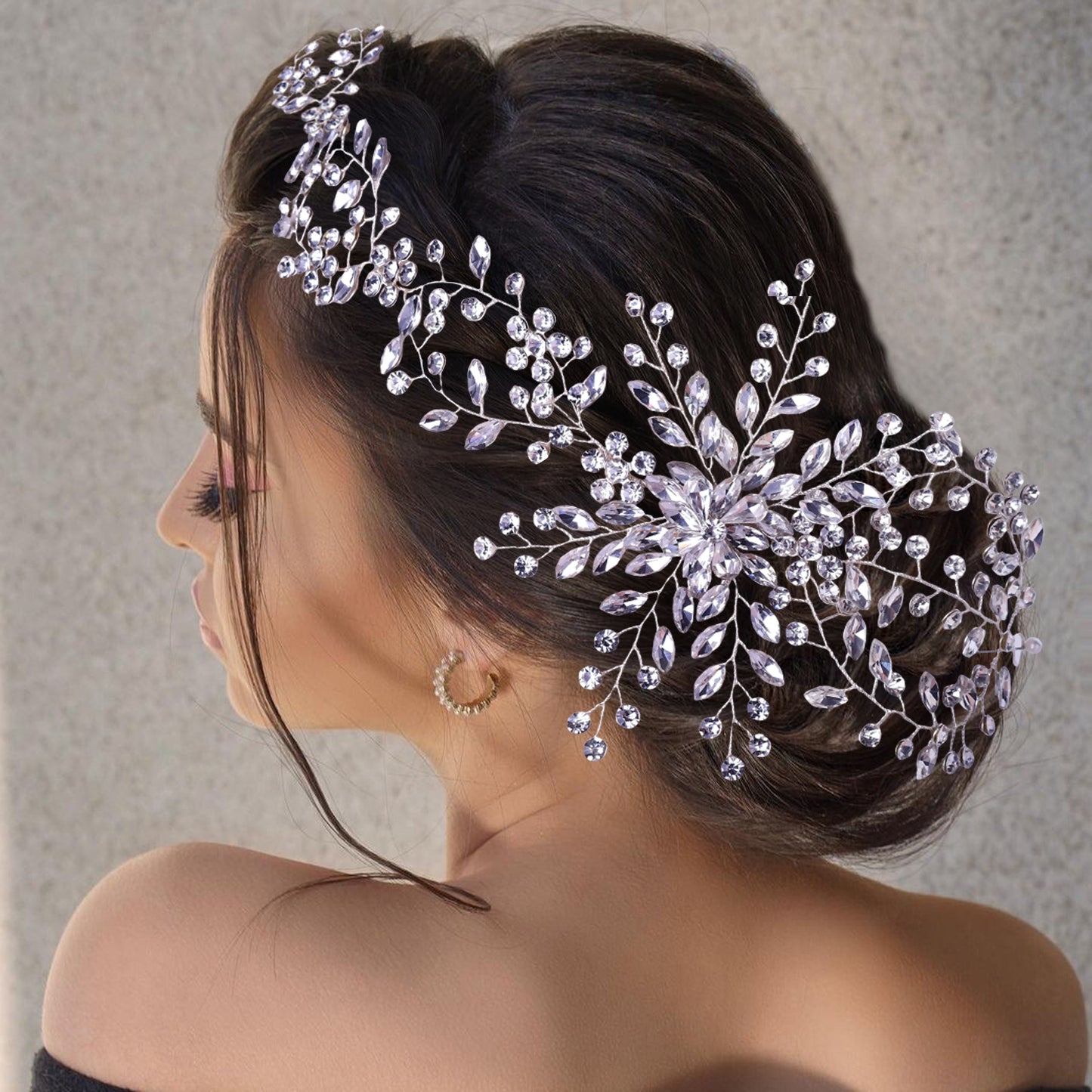 BRIDELLA BHP242 Wedding Headwear Headdresses for Girlfriend Fascinators Headband Bridal Hair Accessories Fashion Woman Tiara