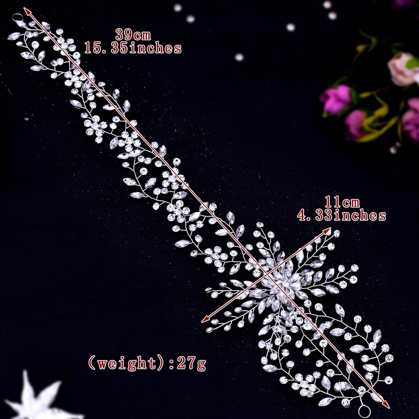 BRIDELLA BHP242 Wedding Headwear Headdresses for Girlfriend Fascinators Headband Bridal Hair Accessories Fashion Woman Tiara