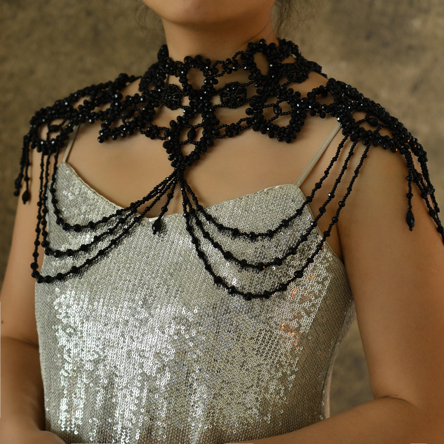 BRIDELLA BVG09 High Quality Imitation Pearl Women's Body Necklace Handmade Beaded Fashion Clothing Accessories Wedding Dress Styling Accessories