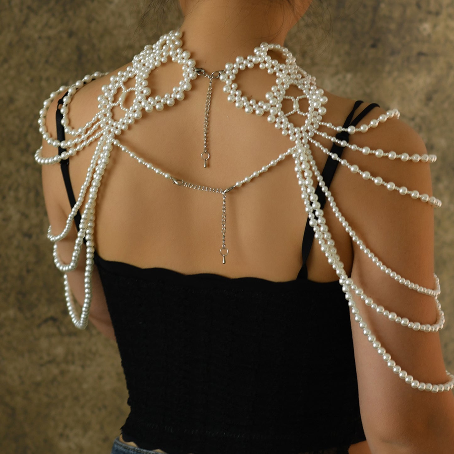 BRIDELLA BVG09A Women's Dresses Sweaters Bikinis Body Chains Hand-Beaded Wedding Accessories Shawl