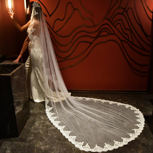 M49-IN white lace mesh hair comb