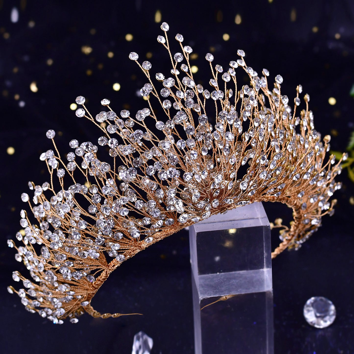 BRIDELLA BHP193 Bride Crown Bridal Tiara Wedding Hair Crown Bride Crown Bridal Wedding Hair Jewelry Princess Diadem Accessories