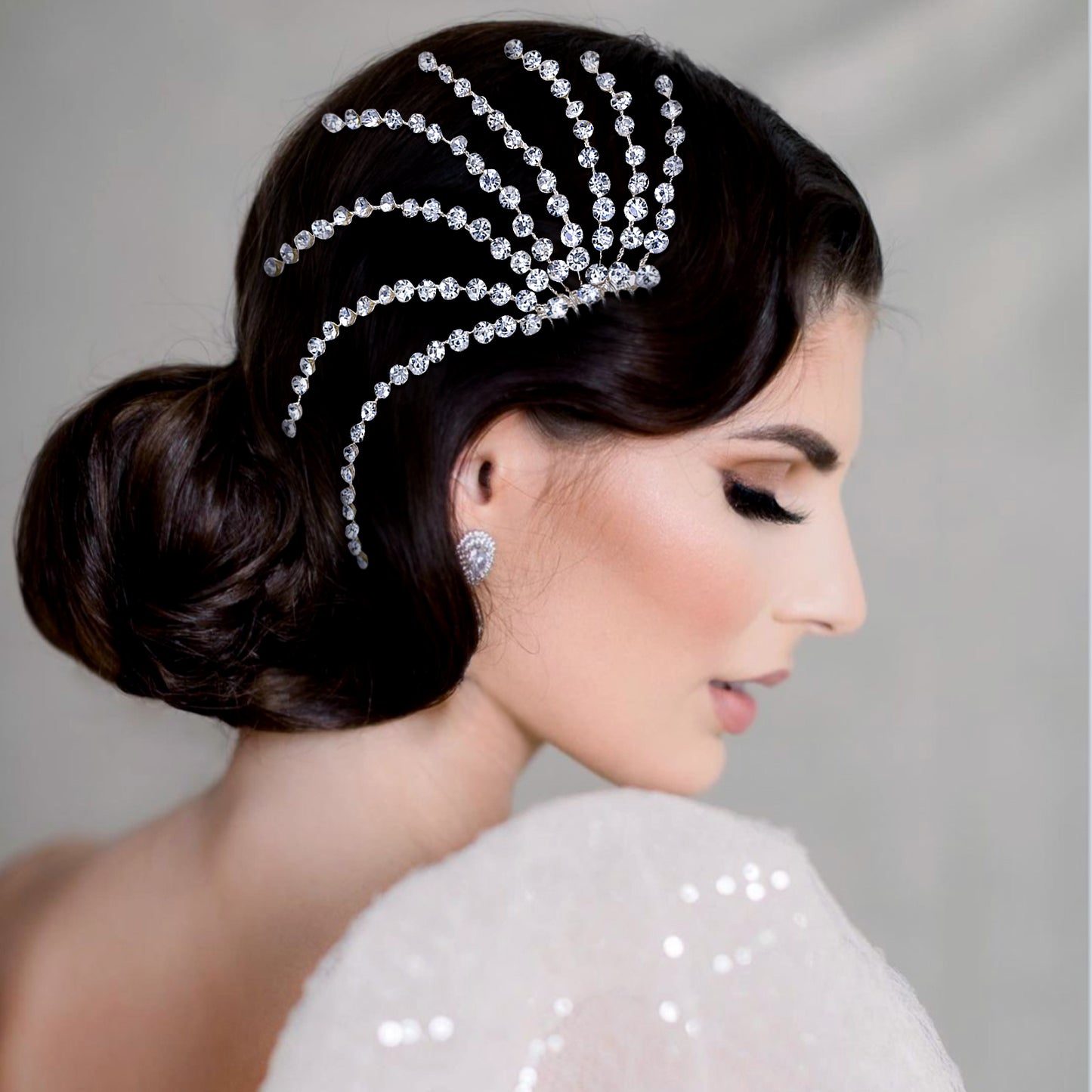 BRIDELLA BHP563 Rhinestone Hair Comb for Woman Wedding Hair Accessories Bridesmaid Headdress Bride Headwear Girls Hairpin