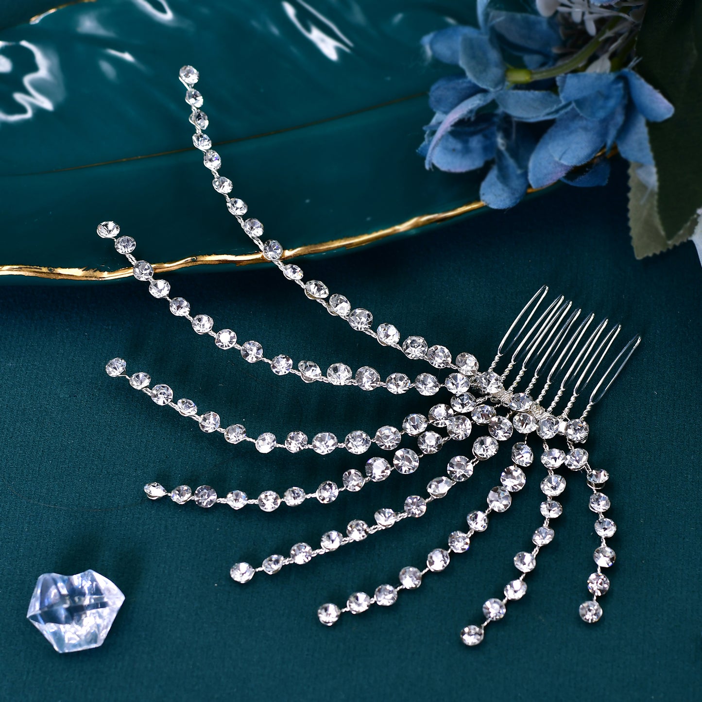 BRIDELLA BHP563 Rhinestone Hair Comb for Woman Wedding Hair Accessories Bridesmaid Headdress Bride Headwear Girls Hairpin