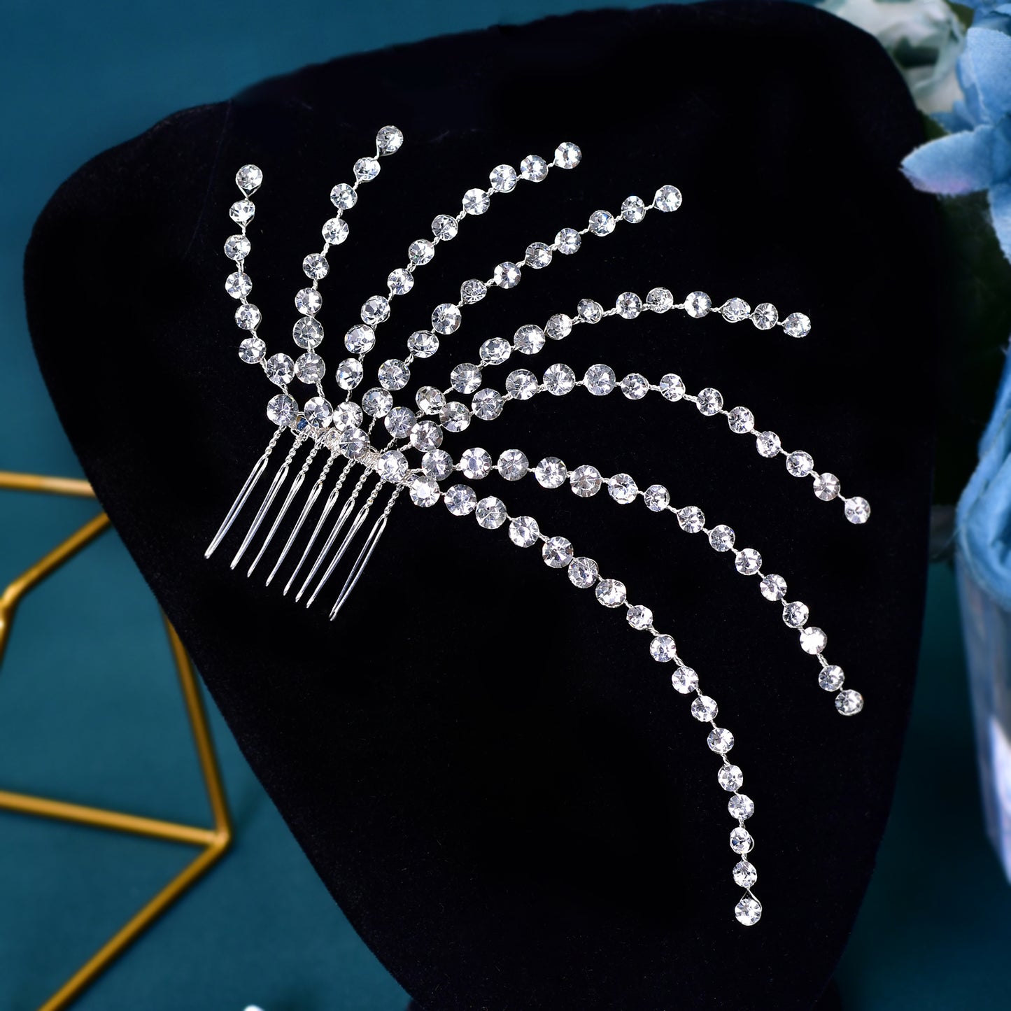 BRIDELLA BHP563 Rhinestone Hair Comb for Woman Wedding Hair Accessories Bridesmaid Headdress Bride Headwear Girls Hairpin