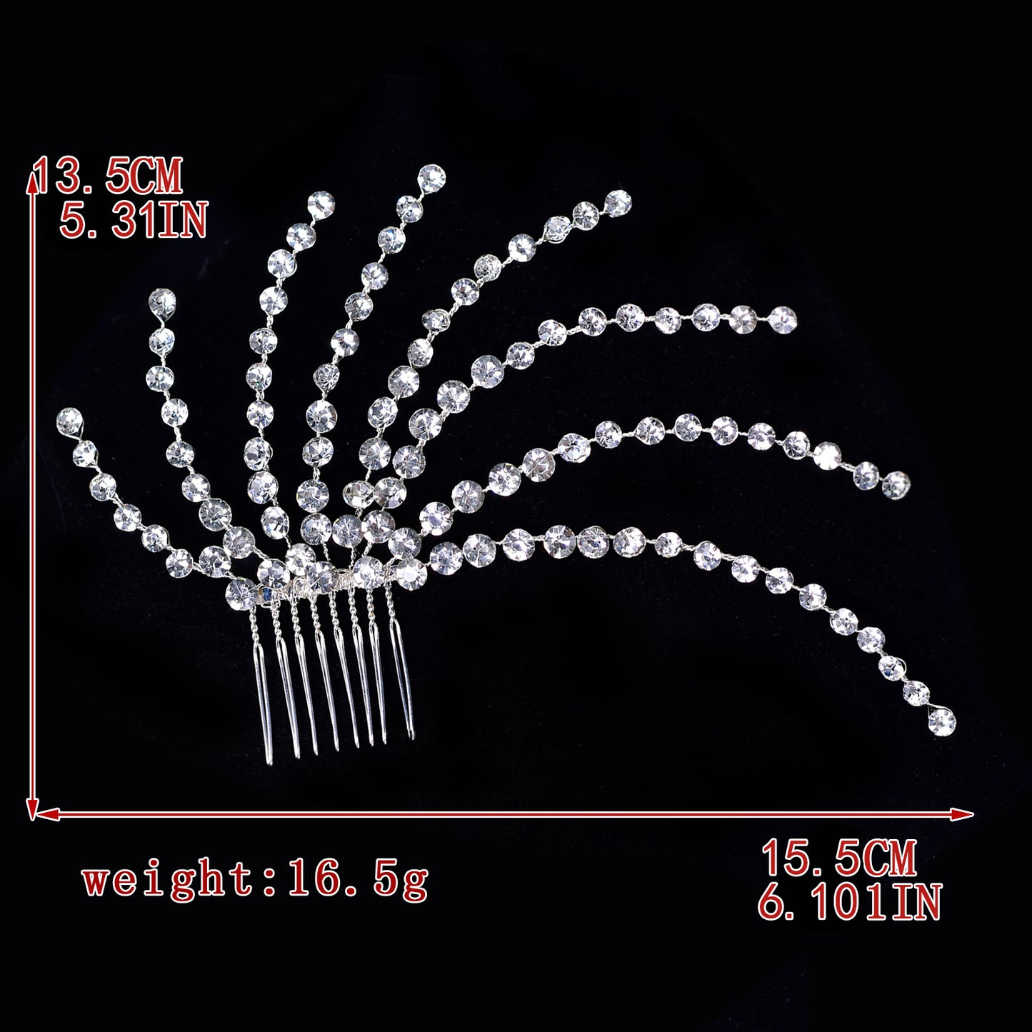 BRIDELLA BHP563 Rhinestone Hair Comb for Woman Wedding Hair Accessories Bridesmaid Headdress Bride Headwear Girls Hairpin
