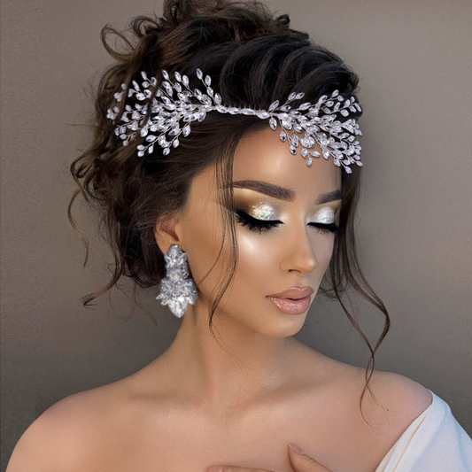 BHP276-S silver rhinestone hair comb