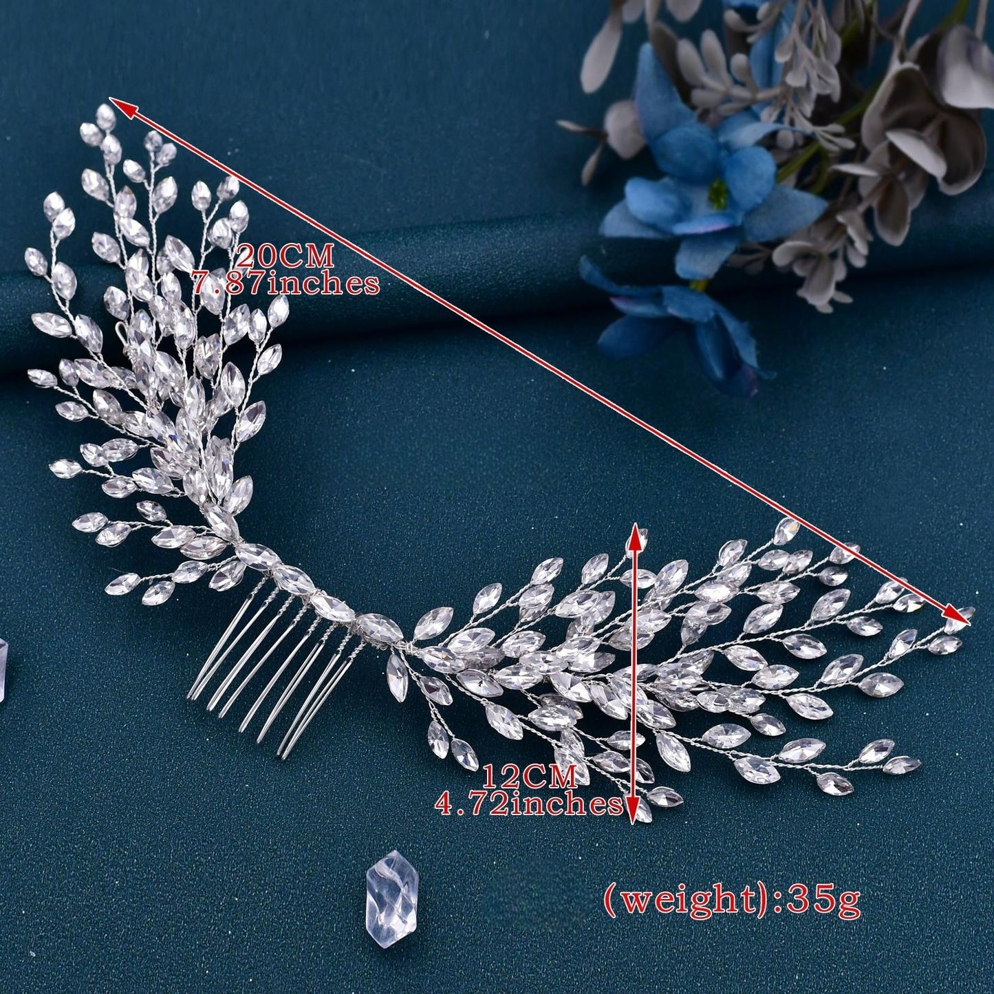BRIDELLA BHP276 Rhinestone Bridal Hair Accessories Wedding Comb Silver Golden Bride Headpieces Women Hair Pins Party Hair Jewelry