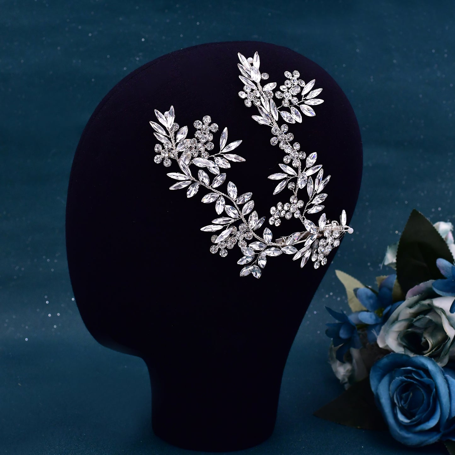 BRIDELLA BHP271 Bridal Rhinestone Hairpin Fashion Hair Clip Woman Wedding Hairpiece Handmade Crystal Hair Accessories Bride Headwear