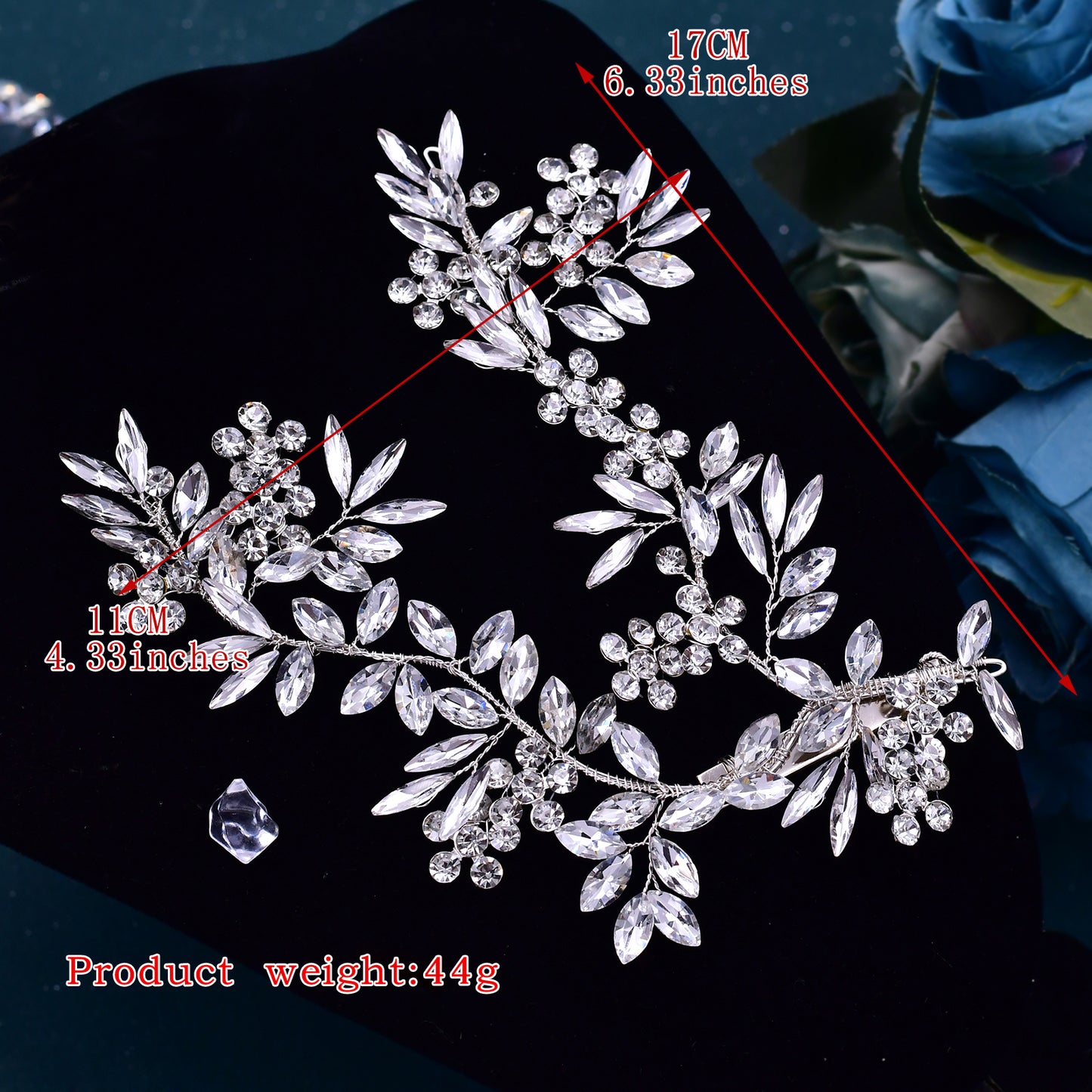 BRIDELLA BHP271 Bridal Rhinestone Hairpin Fashion Hair Clip Woman Wedding Hairpiece Handmade Crystal Hair Accessories Bride Headwear