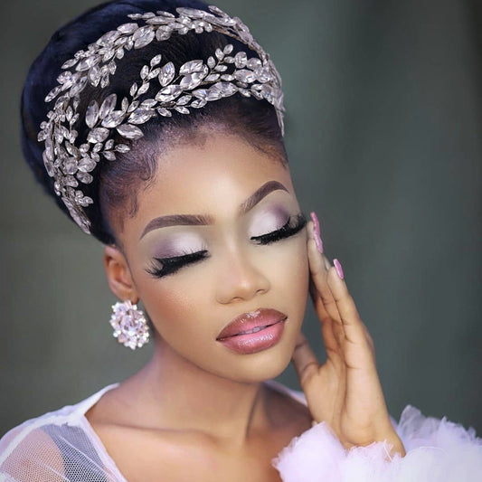 BHP304-S silver rhinestone tiara