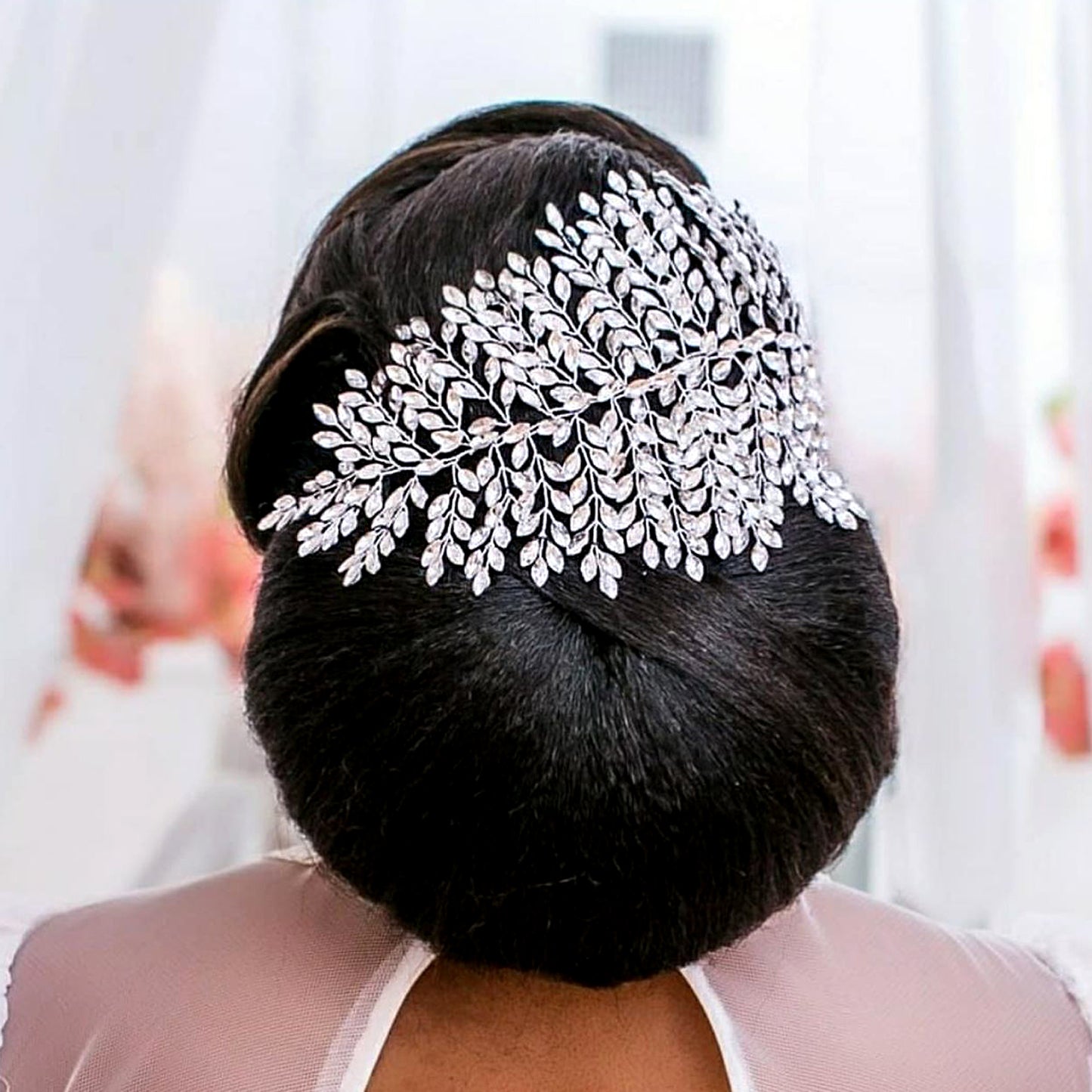 BRIDELLA BHP238 Wedding Hair Accessories Rhinestone Bridal Headband Elegant Women Tiara and Crown Girls Gifts Headdress for Party