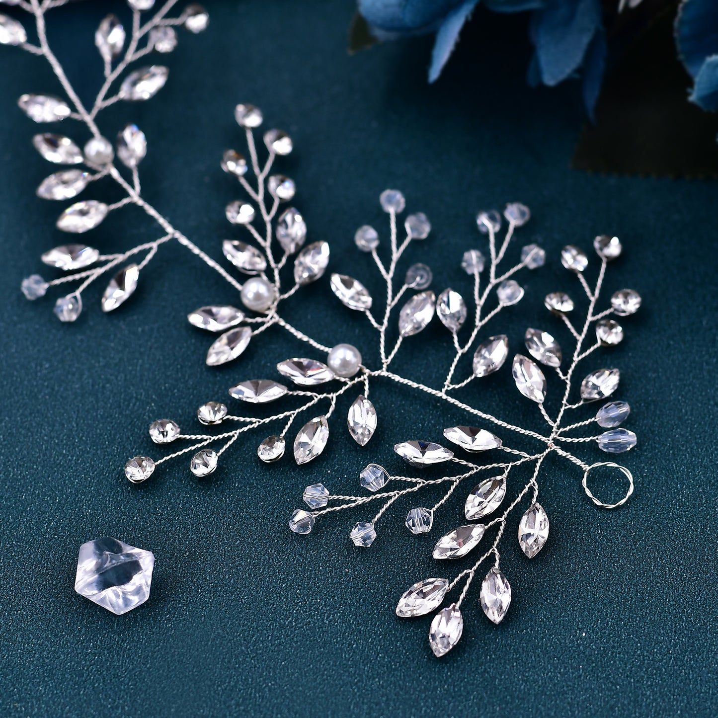 BRIDELLA BHP21 Bridal Head Piece Crystal Bride Hair Accessories Rhinestone Handmade Bridesmaid Hairpiece Jewelry Decoration