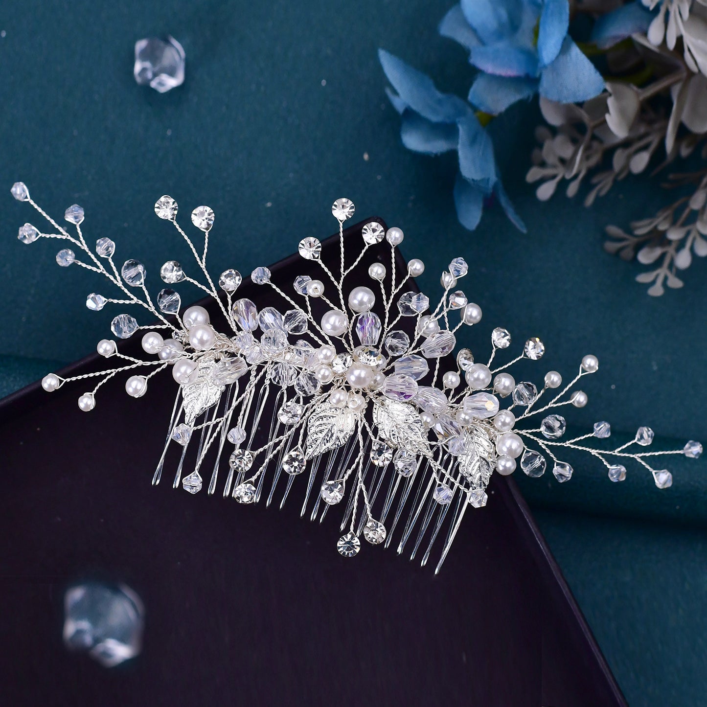 BRIDELLA BHP176 Crystal Bridal Wedding Combs Woman Hair Accessories Girls Bridesmaid Headwear Hair Jewelry Headdress