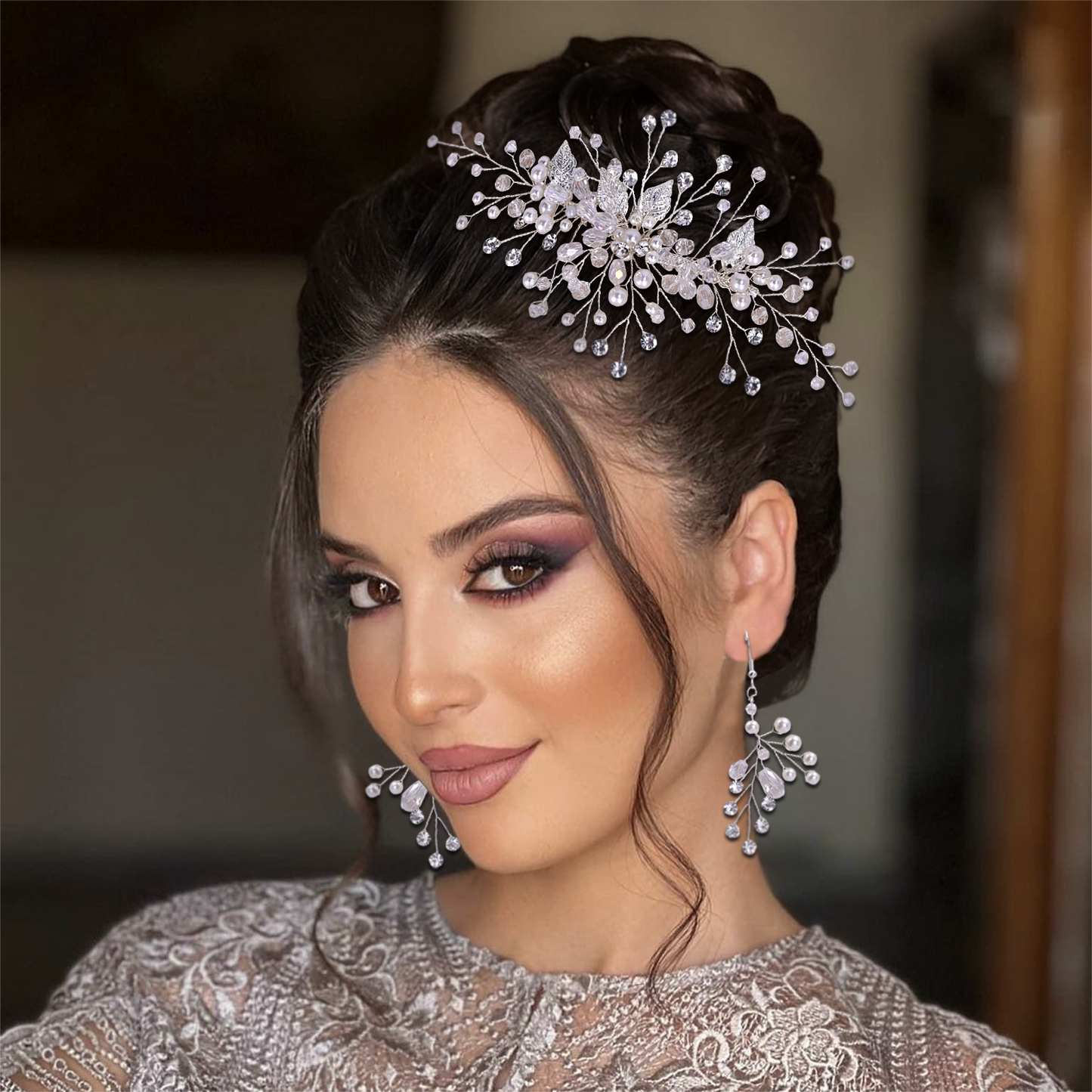 BRIDELLA BHP176 Crystal Bridal Wedding Combs Woman Hair Accessories Girls Bridesmaid Headwear Hair Jewelry Headdress