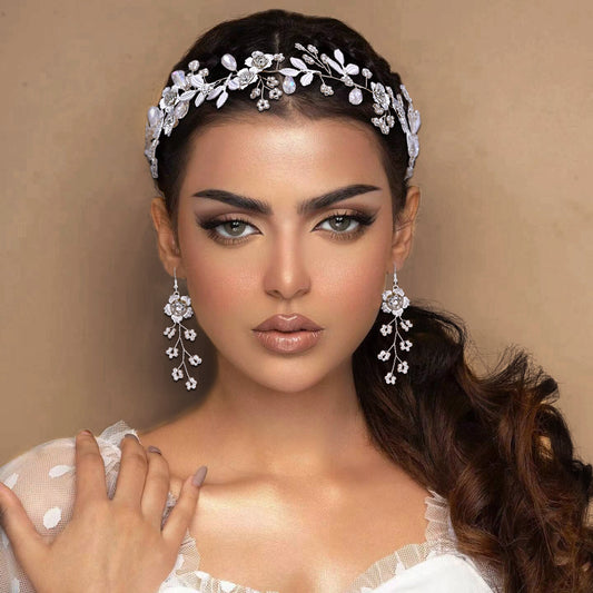 BHP350-S silver rhinestone headband